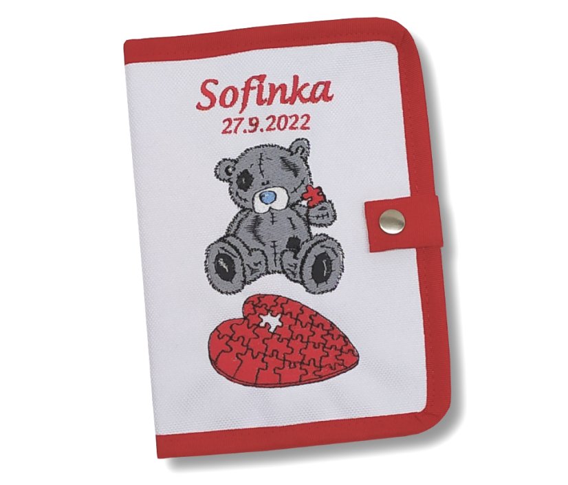 Obal na dětský zdravotní a očkovací průkaz - Puzzle
