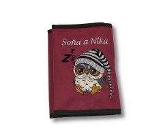 Obal na turistický deník - Sova s čapkou