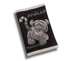 Obal na dětský zdravotní a očkovací průkaz - Bílý tygr