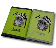 Obal na turistický deník - Sova s čapkou